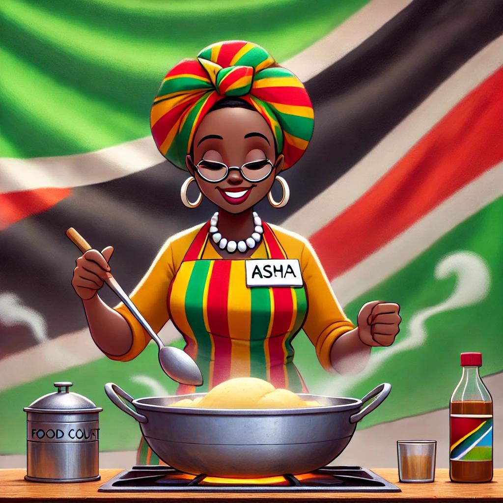 A Taste of Tradition with Asha: Cooking Ugali na Maharage in The Food Court"